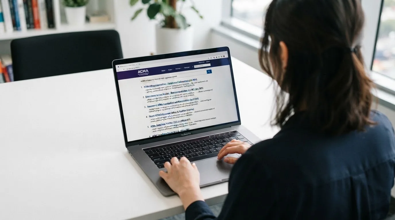 A laptop screen split between two browser tabs, one showing a comparison table and the other a search results page.