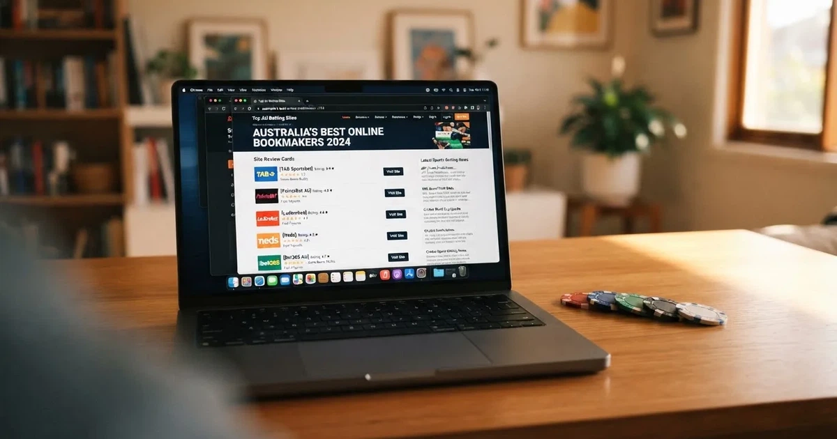 A laptop screen split between two browser tabs, one showing a comparison table and the other a search results page.